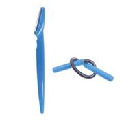 LIXSAZSE Plantilla para cejas, herramienta de depilación facial portátil, afeitadoras, herramientas de prink, herramienta maquillaje práctica y segura para niña, Azul