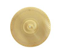 LIXSAZSE Platillo de batería de bajo volumen que se integra con cualquier batería, garantizando sesiones de práctica tranquilas en espacios compartidos, Oro, 14 pulgadas