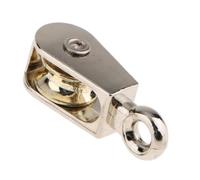 LIXSAZSE Polea fija giratoria versátil para aparejos, polea doble tándem de metal con lado fijo, eficiencia de rendimiento lograda con un rodamiento bolas para aparejos.