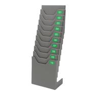 LIXSAZSE Portahojas de horas retráctil con 10 ranuras para cualquier oficina, fábrica, fácil de instalar, resistente al desgaste, registro de asistencia,