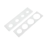 LIXSAZSE Prensa de regla acrílica con 4 agujeros, herramienta para hacer botones de cuero y molde para botones a presión artesanales cuero, plantilla redonda, cierres a presión cubiertos, fabricante