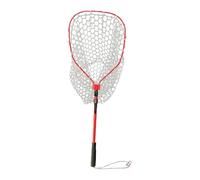 LIXSAZSE Red de Pesca Ligera con asa retráctil, Accesorio Ideal para capturar Peces pequeños con Facilidad. Red para capturar, soltar y aterrizar, Rojo, 94x35cm