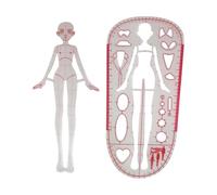LIXSAZSE Regla de plantilla para manualidades, herramienta de medición portátil, regla precisa para dibujo de ropa de moda, para profesionales creativos, modistas, costura,