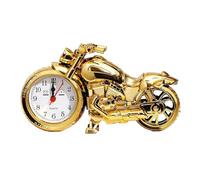LIXSAZSE Reloj Despertador de Motocicleta con Alarma Fuerte Que se Despierta a Tiempo en Todo Momento. Plástico ABS Resistente y Duradero. Reloj Despertador, Dorado