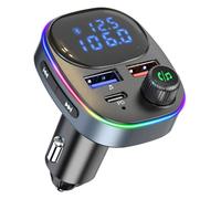LIXSAZSE Reproductor MP3 Bluetooth de conducción más Segura con reproducción de Memoria Apagado ABS transmisor FM con Bluetooth para Coche MP3 para Coche