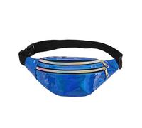 LIXSAZSE Riñonera Multifuncional Almacenamiento versátil para Essentials On-Go Riñoneras de PU Riñoneras para Mujer Riñonera Ancha, Azul