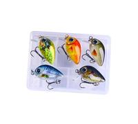LIXSAZSE Señuelos de Pesca Mini crankbait fiables, cebos Artificiales con Anzuelo, probados en diversas Condiciones de Pesca, señuelos para lubina, Trucha y Agua Dulce, Estilo A