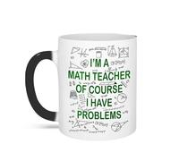 LIXSAZSE Soy profesor de matemáticas. Soy del departamento de matemáticas. Después un divertido juego cerámica en Para blanco y negro con tapa, regalo para el profesor.