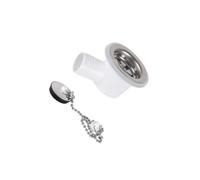 LIXSAZSE Tapón de desagüe de fregadero con orificio, de primera calidad, para autocaravanas, barcos y vehículos de acero inoxidable, sin tubo, 7.6 cm