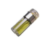 LIXSAZSE Taza de té de vidrio resistente al calor con Taza Viaje, botella infusora a prueba fugas, juego tazas té, cerámica para, café y, Acero