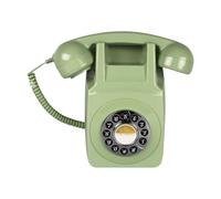 LIXSAZSE Teléfono Antiguo Vintage de Pared, Pieza Decorativa única, Sonido nítido, Ideal para cafeterías, Bares y comedores. Comunicación Clara y manejo cómodo, Verde, 22 x 14.5 x 9 cm