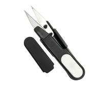 LIXSAZSE Tijeras de Coser para Cortar Hilo de Pesca, Accesorios para Herramientas al Aire Libre, Cubierta Seguridad, Negro
