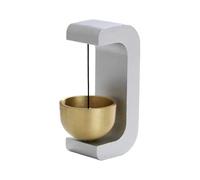 LIXSAZSE Timbre de viento tradicional, campana de apertura puerta, decoración equipada, mecanismo timbre magnético, succión magnético, plata