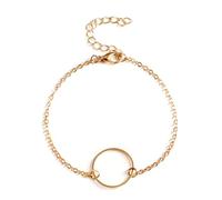 LIXSAZSE Tobillera de Bucle de Moda, Tobillo aleación Resistente al Desgaste Universal, Adornos Estilo Simple, Regalos Playa, Cadenas pie para Mujer, Oro