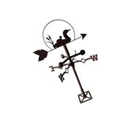 LIXSAZSE Veleta de viento de acero inoxidable duradera, fácil montar, decoración artística jardín, indicador dirección del viento estilo arcaista