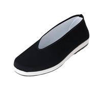 LIXSAZSE Zapatos de Kung Fu Antiguos de Pekín para Hombres y Mujeres, Traje Tradicional, Zapatos Artes Marciales, Idea Regalo para Todos, Suela Goma Tradicional Pekín, Lona, Negro, Treinta y Cinco