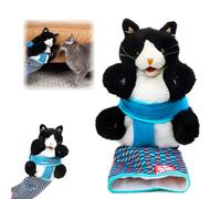 Lixstyea Muñecas de gato luchador - Juguete interactivo para gatos, marioneta de mano, muñeco de gato divertido, juego de marionetas de mano para gatos, juguete interactivo, juguetes para gatos de
