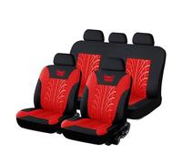 LiYaBaiHuo Coche Fundas Asientos para Alfa Romeo 147 156 159 Giulia Giulietta Mito Stelvio 1995-2023 2024, Delanteros Traseros Seat Cover Protectores Transpirable Accesorios, B/Red