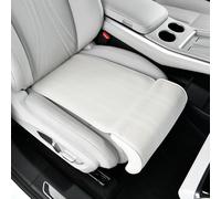 LiYaBaiHuo CojíN para Asiento De Coche para Dodge Ram 1500 2000-2026, Cuero con Almohada De Apoyo para Piernas Accesorios Soporte para Muslos,B/White