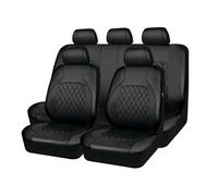 LiYaBaiHuo Cuero Funda Asiento Coche para EBRO S700 2000-2026, 9 Piezas Cuero Impermeable Completo Juegos Cubreasiento Accesorios,A/Black