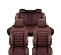 LiYaBaiHuo Funda Asiento Coche para Audi Q7 Hybrid 2017-2024, Cuero Juego Completo Delanteros y Traseros Protección Accesorios,D/Coffee