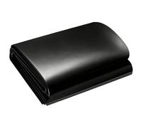 Liyadolaam Revestimiento para Estanque, Peces HDPE Negro 0,13mm para Piscina Koi Estera de Estanque Reforzada Capa de Base Lámina Polietileno Lona Impermeable para Piscina Jardín(4x10m)