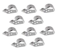 Liyafy 10 púas de dedo de acero inoxidable para gutiar, bajo, ukelele, banjo, color plateado