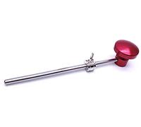 Liyafy Batidor de pedal de bombo para instrumento de percusión, eje de acero inoxidable, color rojo