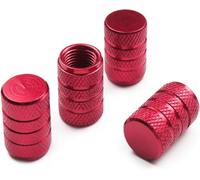 liyahuihh 4 Piezas Tapones de Válvula para Land Rover Range Rover Velar 2025 - Aluminio Anodizado, Antifugas con Anillo Sellador, Mantiene Presión Estable,Red/D
