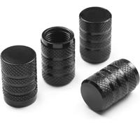 liyahuihh 4 Piezas Tapones de Válvula para Opel Meriva B 2010-2017 - Aluminio Anodizado, Antifugas con Anillo Sellador, Mantiene Presión Estable,Black/A