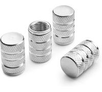 liyahuihh 4 Piezas Tapones de Válvula para Skoda Enyaq Coupe IV 2025 - Aluminio Anodizado, Antifugas con Anillo Sellador, Mantiene Presión Estable,Silver/E