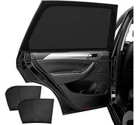 LIYANDAFA 2 Piezas Parasol Coche Ventana para Volvo XC60 2008-2025, Malla Elástica Protección UV Bebé Cortinas Laterales Traseras Negras Transpirables