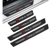 LIYANDAFA 4 Piezas Carbono Pegatinas de Umbral de Puerta de Coche para Tesla New Model 3 2024 (Highland), Película Autoadhesiva, Tira Umbral Coche Anti-rasguño Antidesgaste