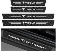 LIYANDAFA 4 Piezas Carbono Pegatinas de Umbral de Puerta de Coche para Tesla New Model 3 2024 (Highland), Película Autoadhesiva, Tira Umbral Coche Anti-rasguño Antidesgaste