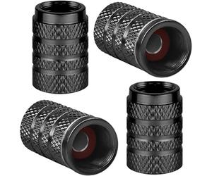 LIYANDAFA 4 Tapones para Llantas con Patrón Único para Land Rover Discovery 2020-2023, Tapas de Válvula de Neumático de Aluminio Anodizado, Resistente a la Corrosión