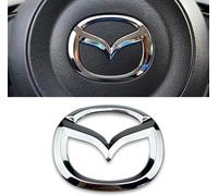 LIYANDAFA Logotipo del Coche para Mazda 3 2015-2025, Coche Pegatinas con Logotipo de Volante Emblema Decorativo para Volante, Accesorios Coche