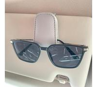 LIYANDAFA Soporte de Gafas para Coche de Cuero Genuino para BMW X5 2025, Clip de Parasol Magnético, Sujetador de Gafas de Sol, Accesorios Interior,Beige