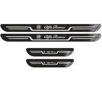 LIYANGT1 4 Piezas Protector de Umbral de Puerta de Coche para Alfa Romeo Junior 2024, Tira de Umbral de Puerta de Acero Inoxidable DecoracióN,Black