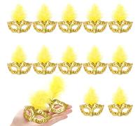 LIYDE 12PCS Mini Masks for Mardi Gras Decoration Masquerade Party Supplies Mini Decorative Masks for Table Decor/Cupcake Decor/Home Decor