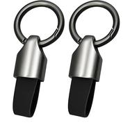 LiYeeYP 2 Piezas Clips para Llavero de Coche para Hyundai i30 Fastback (2017 Onwards), Llavero de Cuero Elegante y Robusto con Hebilla de Aleación de Zinc