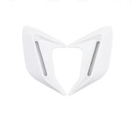 LiYeeYP 2 Piezas Decoración de Ventilación de Capó para Fiat Panda 312 319 Hybrid Cross 2012-2022, Pegatina de Guardabarros Lateral Deportivo Cubierta de Entrada Aire Coche,White