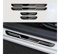 LiYeeYP 4 Piezas Protector Umbral Puerta Coche para Challenger Genesis 43/50/60, Tiras de Umbral de Puerta de Coche de Acero Inoxidable, Antideslizante