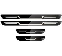 LiYeeYP 4 Piezas Protector Umbral Puerta Coche para Challenger Genesis 43/50/60, Tiras de Umbral de Puerta de Coche de Acero Inoxidable, Antideslizante