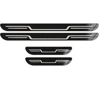 LiYeeYP 4 Pzas Umbral Acero INOX para SsangYong KGM Torres EVX 2023-2026 | Defensa estribo, Moldura decorativa, Tira antideslizante, Acabado fibra carbono, Cinta adhesiva, Proteccion pisada calzado