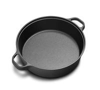 LIYGAOF Sartén antiadherente de hierro fundido: 33 cm, sin productos químicos, universal, conducción uniforme del calor para cocinar de forma saludable (33 cm)