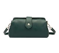 LIYGHFRTIO Cuero Premium Retro Hecho A Mano Doctor Bag Vintage Estilo Crossbody Bolso con Correa Ajustable(Color:Verde)