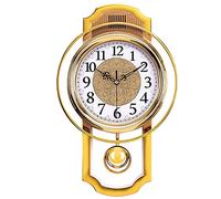 LIYGHFRTIO Reloj de Pared de péndulo, Silencioso sin Ruidos Creativo Sala de Estar Dormitorio Retro Swing Cuarzo Reloj de Pared(Size:SUQUAR,Color:Naranja)