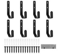LiYiJiKeJi 8 Pcs Soportes de Pared para Teclado, Ganchos de Pared Universales para teclados mecánicos inalámbricos con cable y para juegos, para artículos con un grosor inferior a 2,5 cm (negro)
