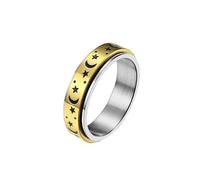 LIYINGFUING 2 anillos luminosos giratorios de titanio que descomprime y alivia los adornos de ansiedad, 7#, Metal