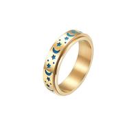 LIYINGFUING 2 anillos luminosos giratorios de titanio que descomprime y alivia los adornos de ansiedad, 7#, Metal